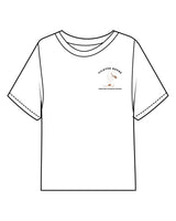 The Midweight Crop Tee - White - PHS - Left Chest - Back Full Image - Printed - Full Color