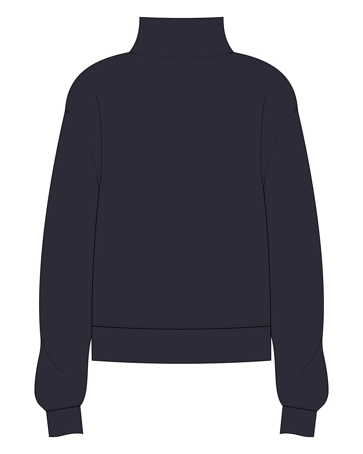 The Womens 1/4 Zip - Navy - MD Hyperbaric - Left Chest - Printed - White