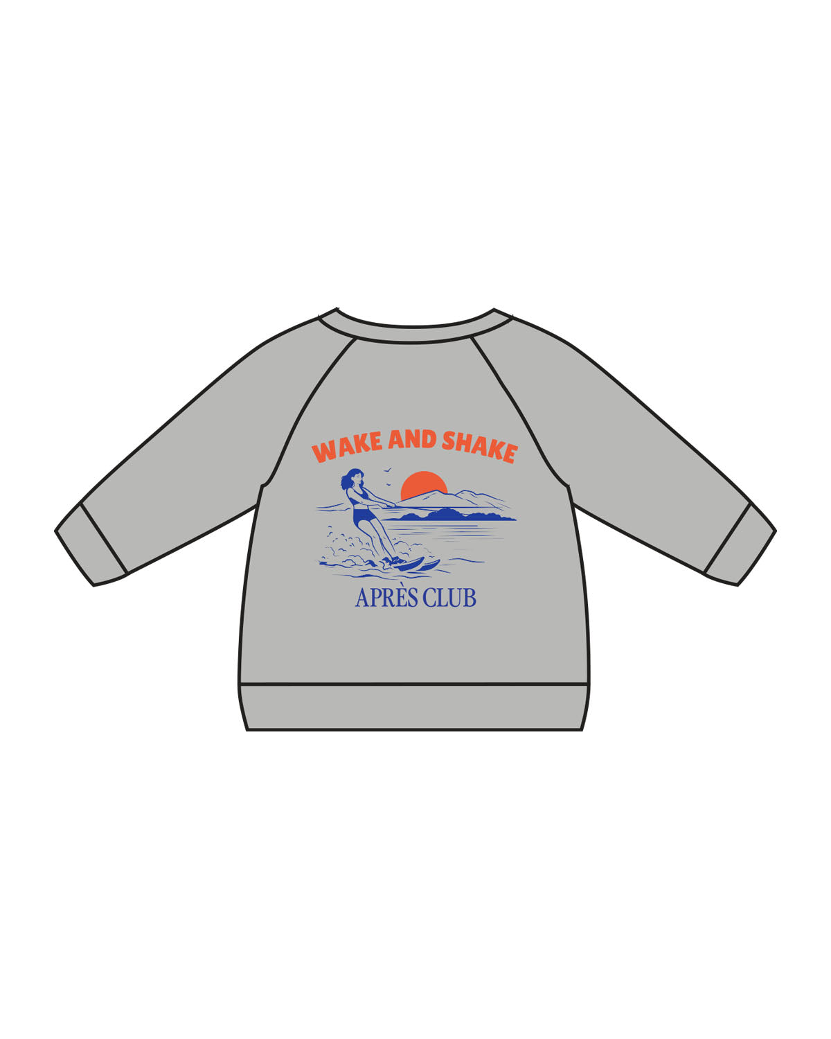 The Kids Crewneck - Heather - Lagree Tahoe - Center Chest & Back Image - Printed - Full Color