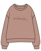 The Womens Crewneck - Clay - SWS - Center Chest & Back - Printed - Tone on Tone