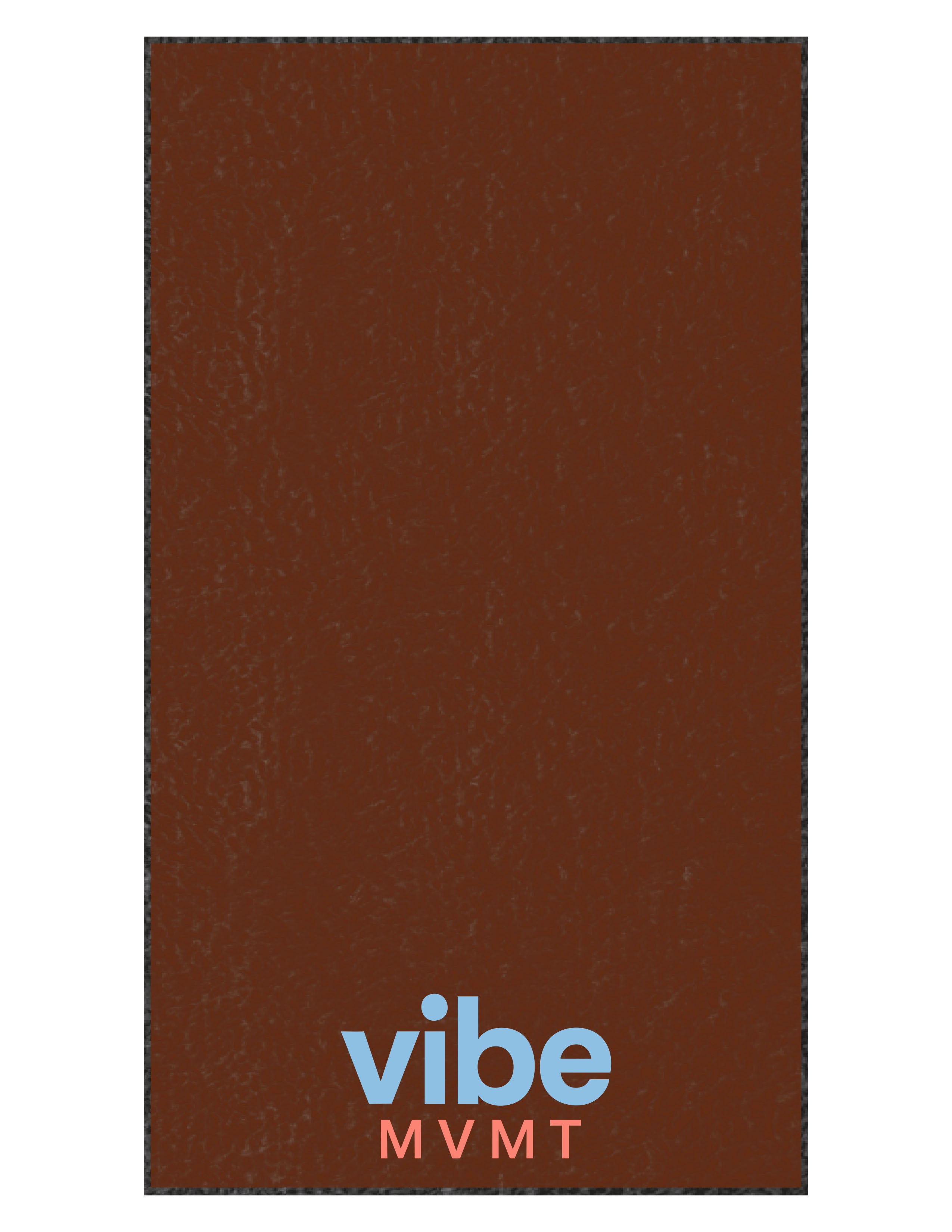 The Gym Towel - Brown - Vibe MVMT - Front Bottom Stacked - EMB - Full Color - The Gym Towel Bag - Black - Center Body Stacked - Printed - Full Color