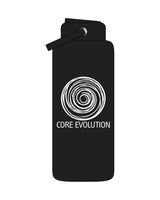 The Wide Mouth Water Bottle - Black - Core Evolution - Center Body - White