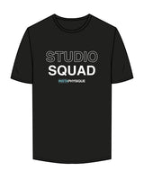 The Womens Tee - Black - Instaphysiques - Center Chest Stacked - Full Color