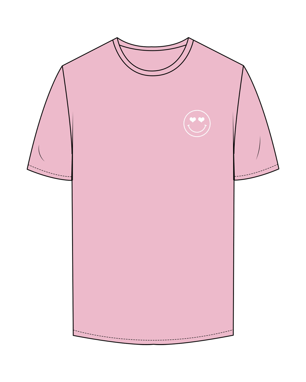 The Mens Tee - Bubblegum - Pilates by Nix - Left Chest & Full Back - Full Color