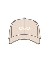 The Dad Hat - Stone - Solos Pilates - Front Text & Back Initial - White