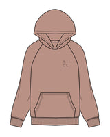The Womens Hoodie - Clay - Core Lab - Left Chest Stacked - Tone on Tone