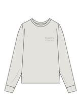 The Womens Heavyweight Long Sleeve - Washed Bone - Mantra - Left Chest & Center Back - Printed - Tone on Tone