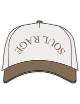 The Canvas Cap - Natural / Walnut - Soul Rage Tattoo - Center Crown Arc Inverted - Printed - Walnut