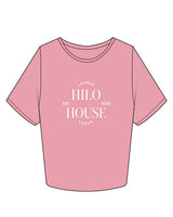 The Crop Tee - Bubblegum - HiLo - Center Chest - Printed - White