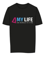 The Womens Tee - Black - Delta Fitness - Center Chest -My Life - Full Color