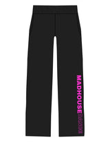 The Straight Leg Sweatpant - Black - Mad House - Left Leg & Back Pocket - Printed - Pink
