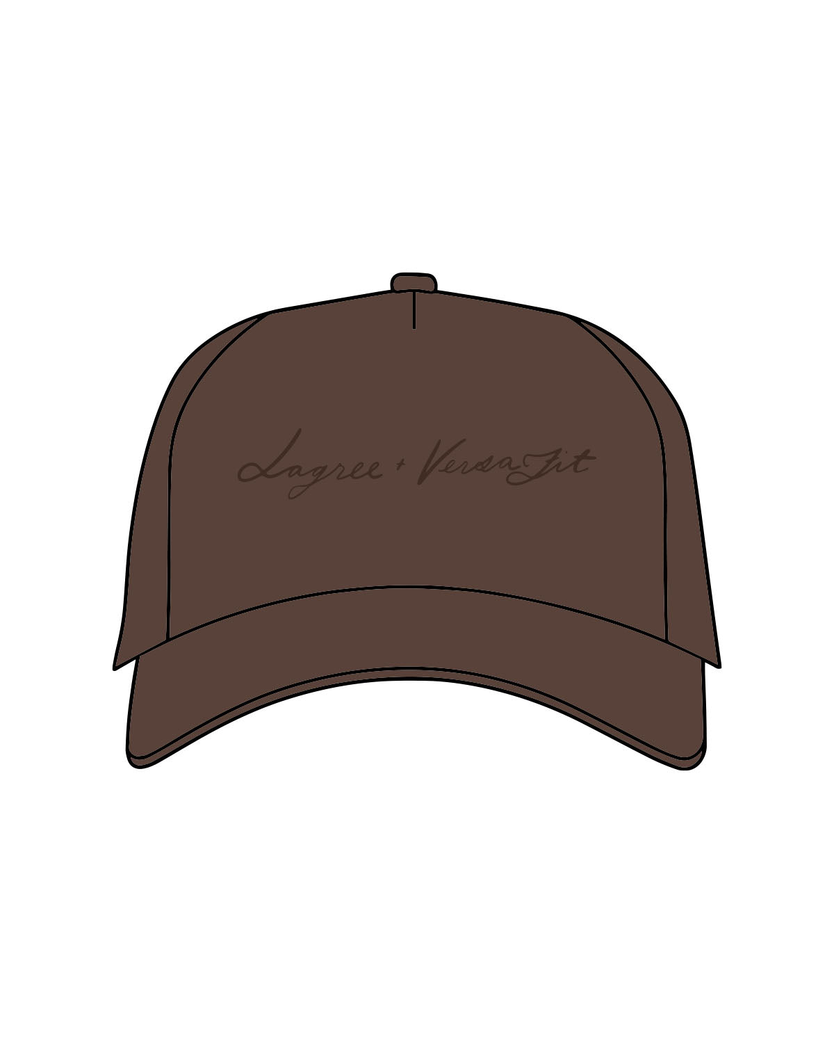 The Foam Trucker - Walnut - Lagree Versa - Center Crown - Embroidered - Tone on Tone
