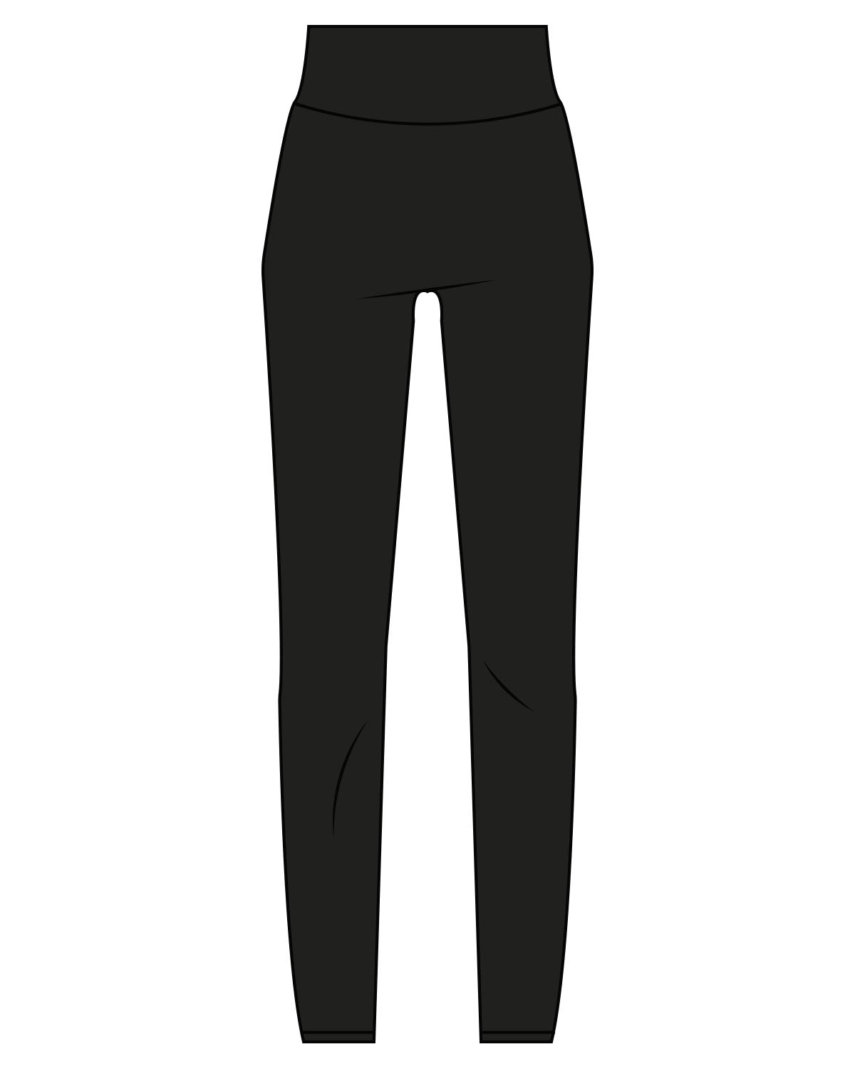 The Basic Legging - Black - Soma Lab - Back Waistline - White Printed