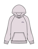 The Womens Hoodie - Orchid - Mega Fit House - Left Chest & Back Stacked "SWEAT" - Printed - Plum