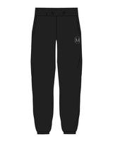 The Womens Sweatpants - Black - Method Pilates - Left Leg - Printed - White