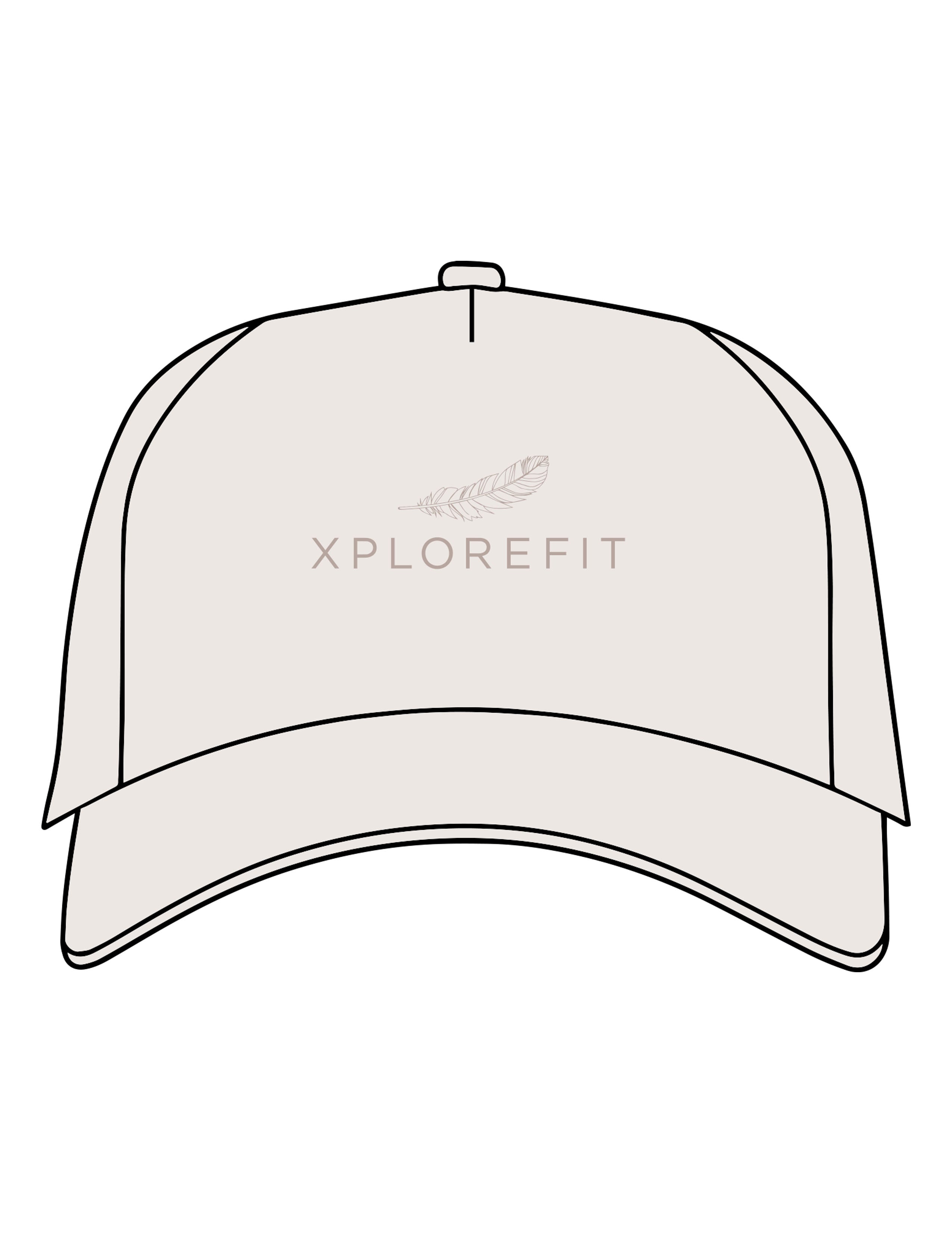 The Canvas Cap - Bone - XPLOREFIT - Center Crown Stacked - Embroidered - Full Color