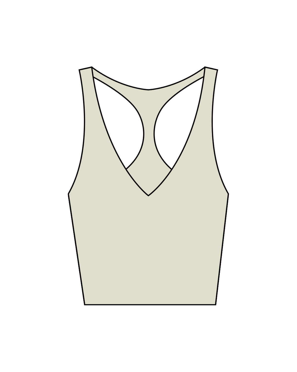 The Racer Tank - Pistachio - Wellth Society - Back Center Stacked - Printed - Espresso