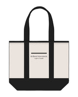 The Contrast Tote Bag - Natural / Black - Refined Movement - Center Stacked - Printed - Black