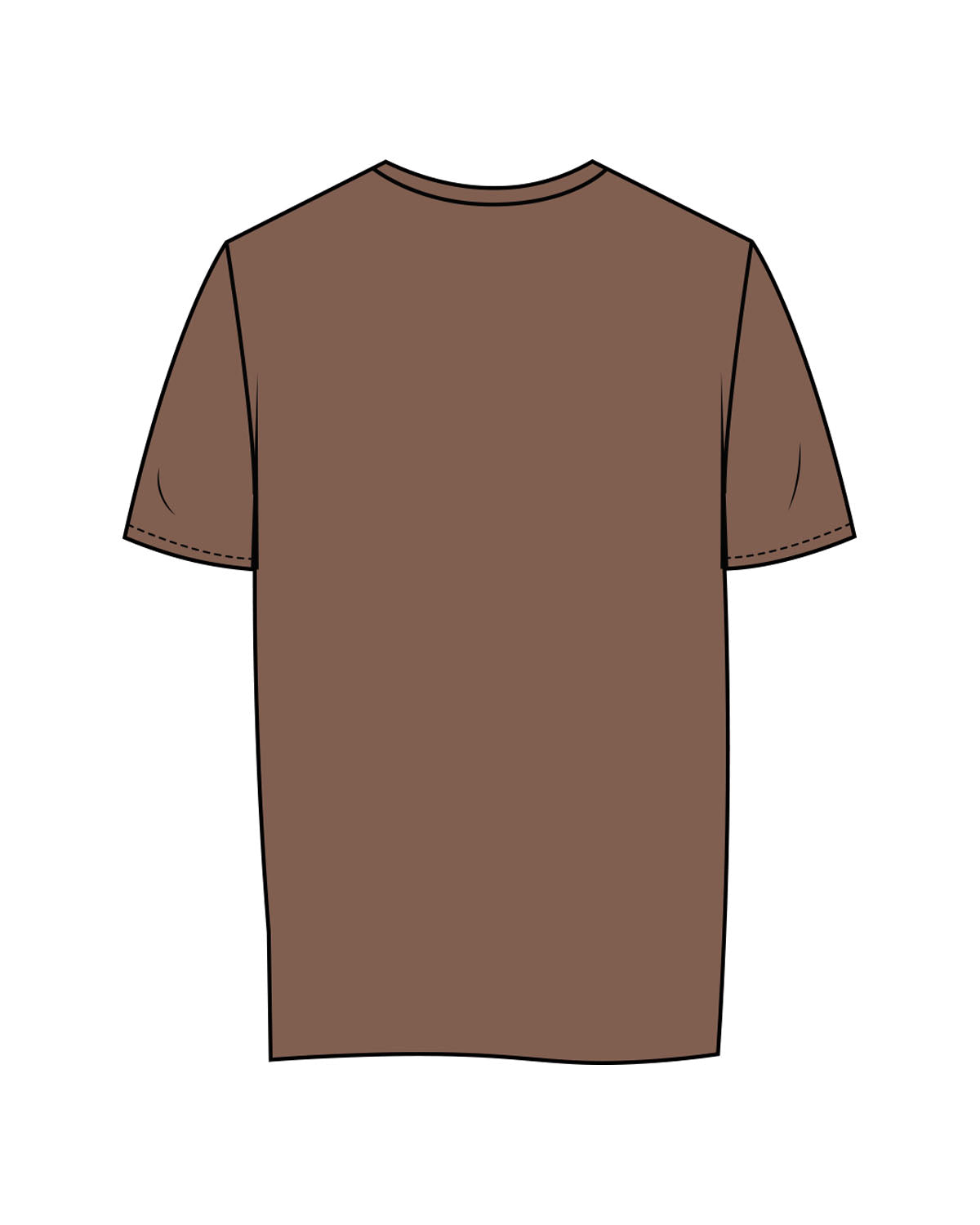 The Womens Tee - Walnut - Bare & Sol - Center Chest - Printed - Ivory