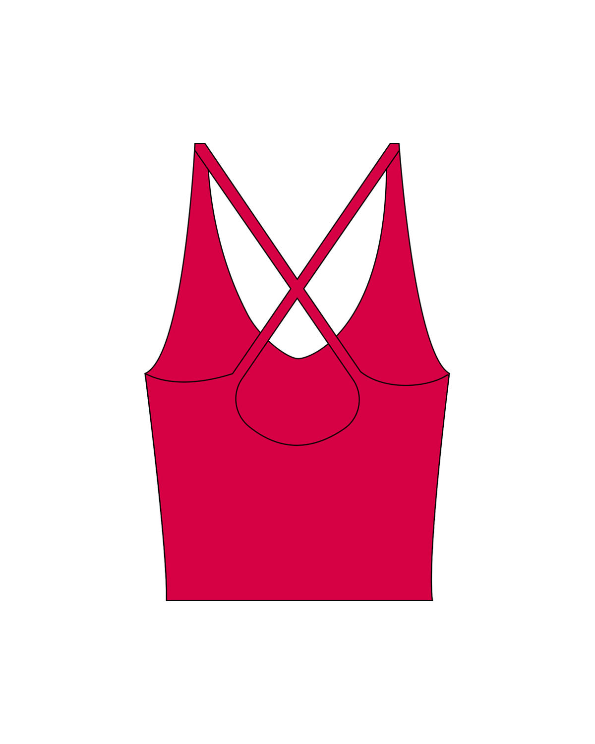 The Sporty Strappy Tank - Pink - Mad House - Center Chest Stacked - Printed - White