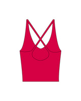 The Sporty Strappy Tank - Pink - Mad House - Center Chest Stacked - Printed - White