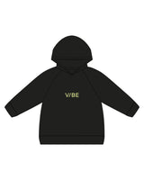 The Kids Hoodie - Black - The Vibe - Center Chest & Center Back Stacked - "2023" - Printed - Neon Yellow