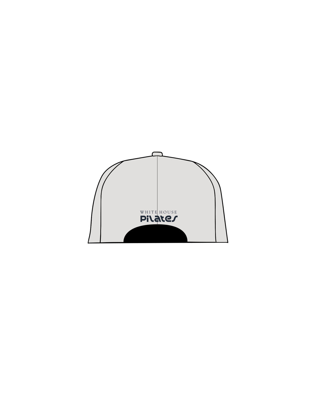 The Dad Hat - Light Gray - White House - Center Crown & Center Back - Embroidered - Navy