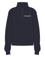The Womens 1/4 Zip - Navy - MD Hyperbaric - Left Chest - Printed - White