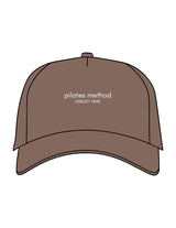The Canvas Cap - Walnut - Pilates Method/Barre Noir - Center Chest Stacked - Embroidered - White