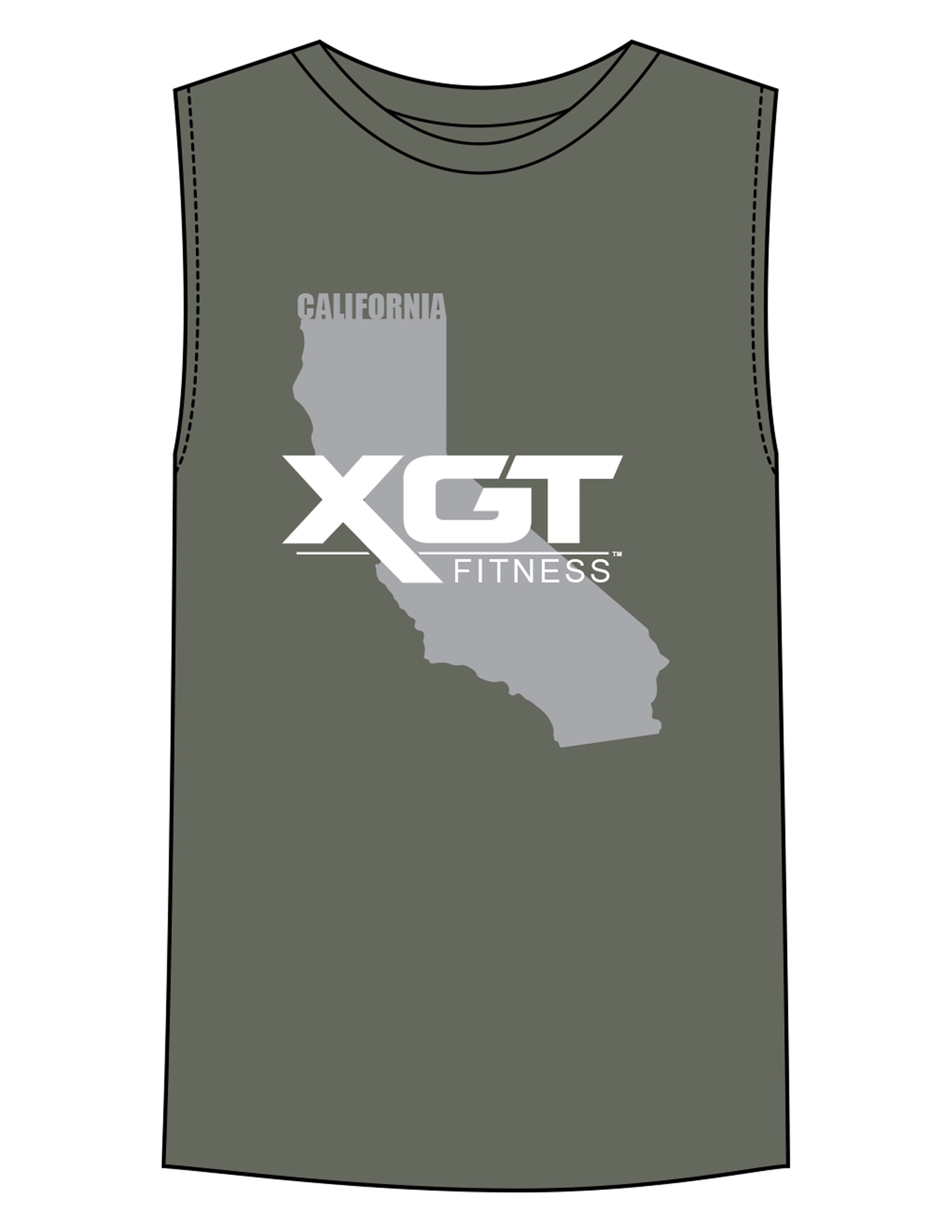The Mens Tank - Cypress - XGT Fitness - Center Chest - Printed-  Full Color