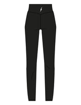 The Basic Legging - Black - RECHARGED PILATES - Back Waistline - Printed - White