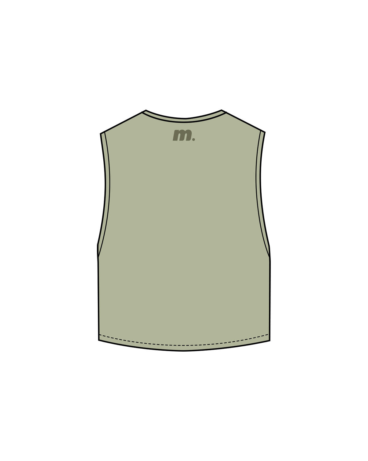Motivate Movement Crop Muscle Tank - Pistachio