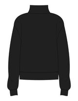 The Womens 1/4 Zip - Black - Sculpted By Lagree - Left Chest Round - Embroidered - White