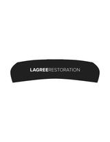 The Headband - Black - Lagree Restoration - Center Brim - Printed - White