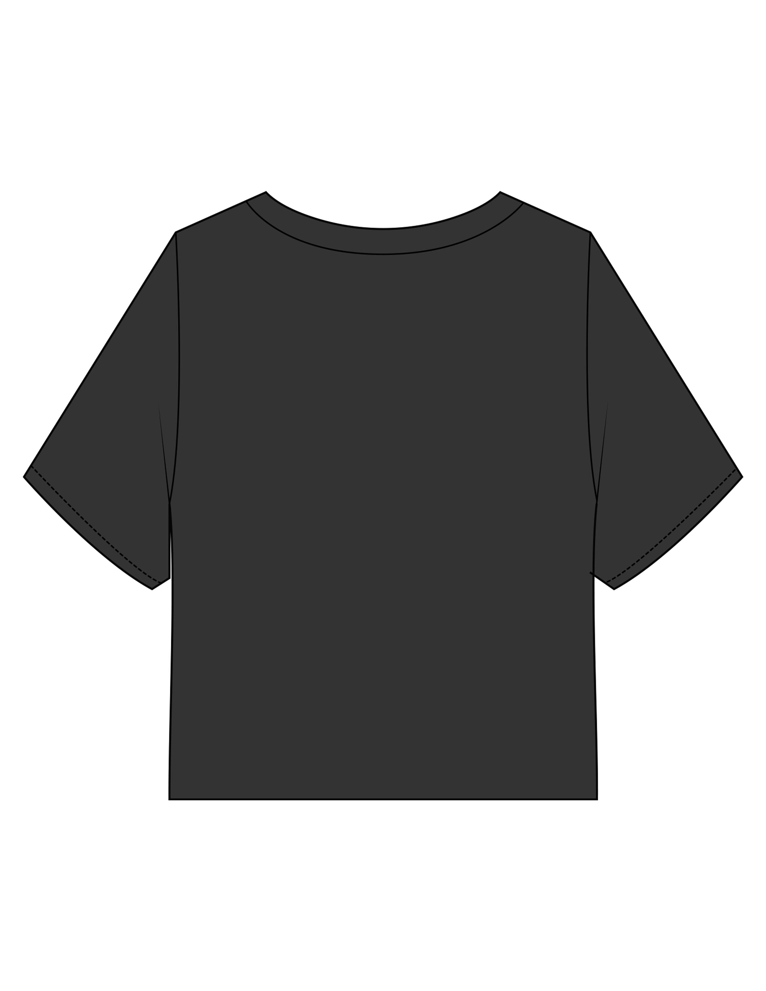 The Heavyweight Crop Tee - Washed Black - Komo Studio - Front Stacked - Printed - Off White