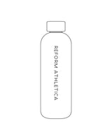 The Water Bottle - White - Reform Athletica - Center & Back - Printed - Black