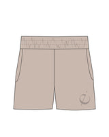 The Womens Sweat Shorts - Bone - Eleve - Left Leg - Tone on Tone
