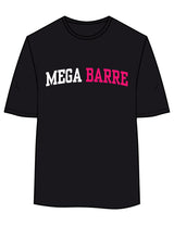 The Womens Oversized Tee - Ink - Megabarre - Center Chest - Printed - White