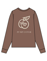 The Unisex Midweight Long Sleeve - Espresso - The Booty Shop - Center Chest & Back Stacked - Printed - Cream