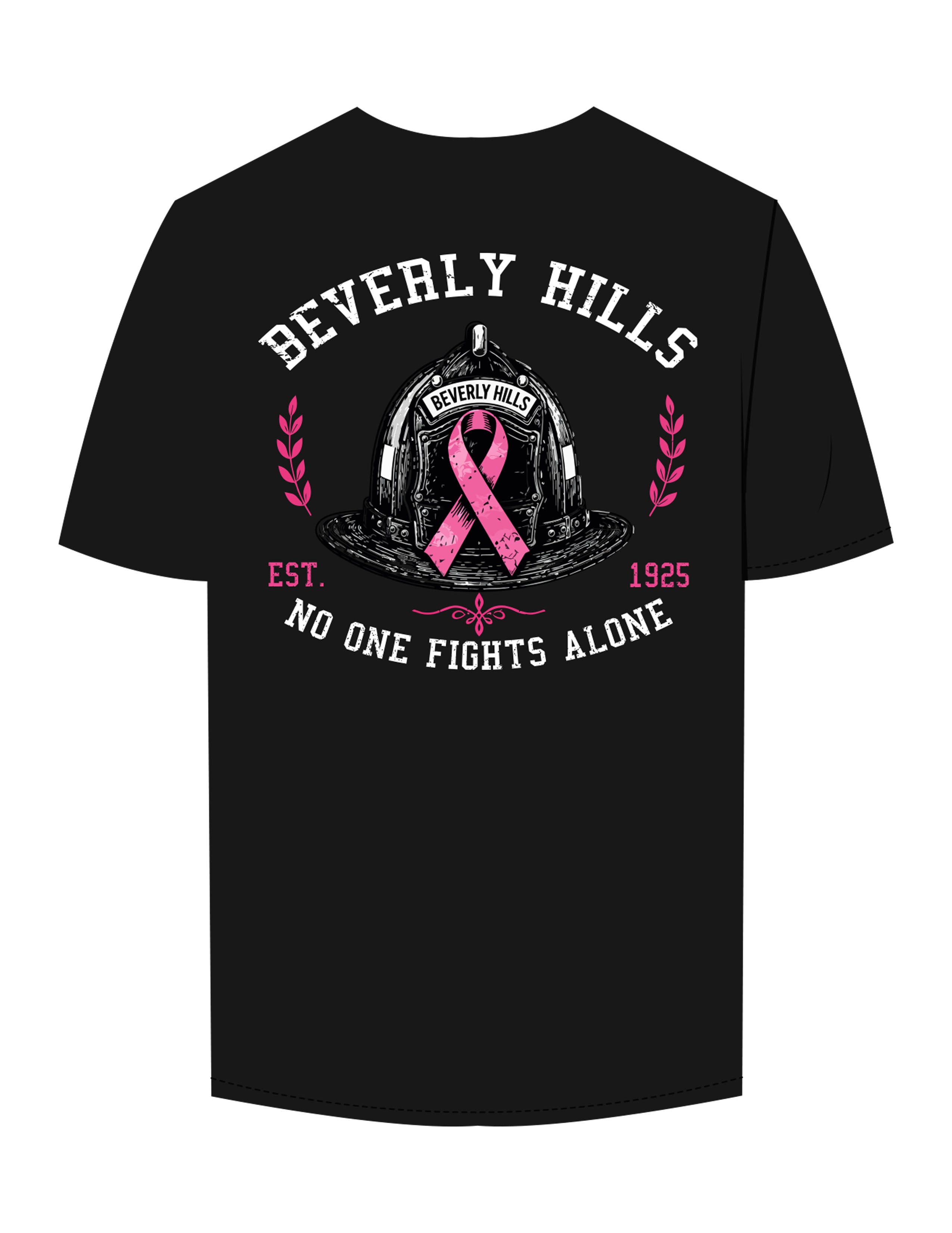 The Mens Tee - Black - BHF BCA2026 - Left Chest & Back Stacked - Printed - Full Color