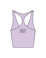 The Racer Tank - Lavender - Wellth Society - Back Center Stacked - Printed - Black