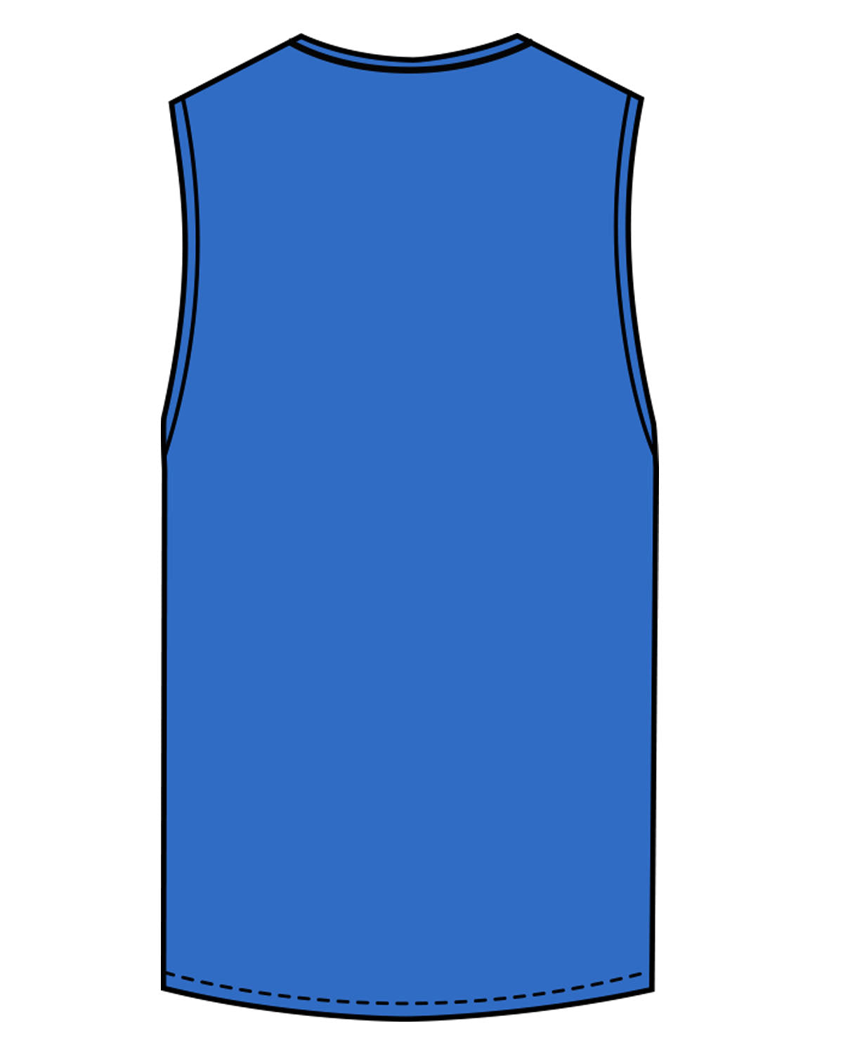 The Scoop Muscle Tank - Royal - Sweat Circuit - Center Chest - Printed - Full Color