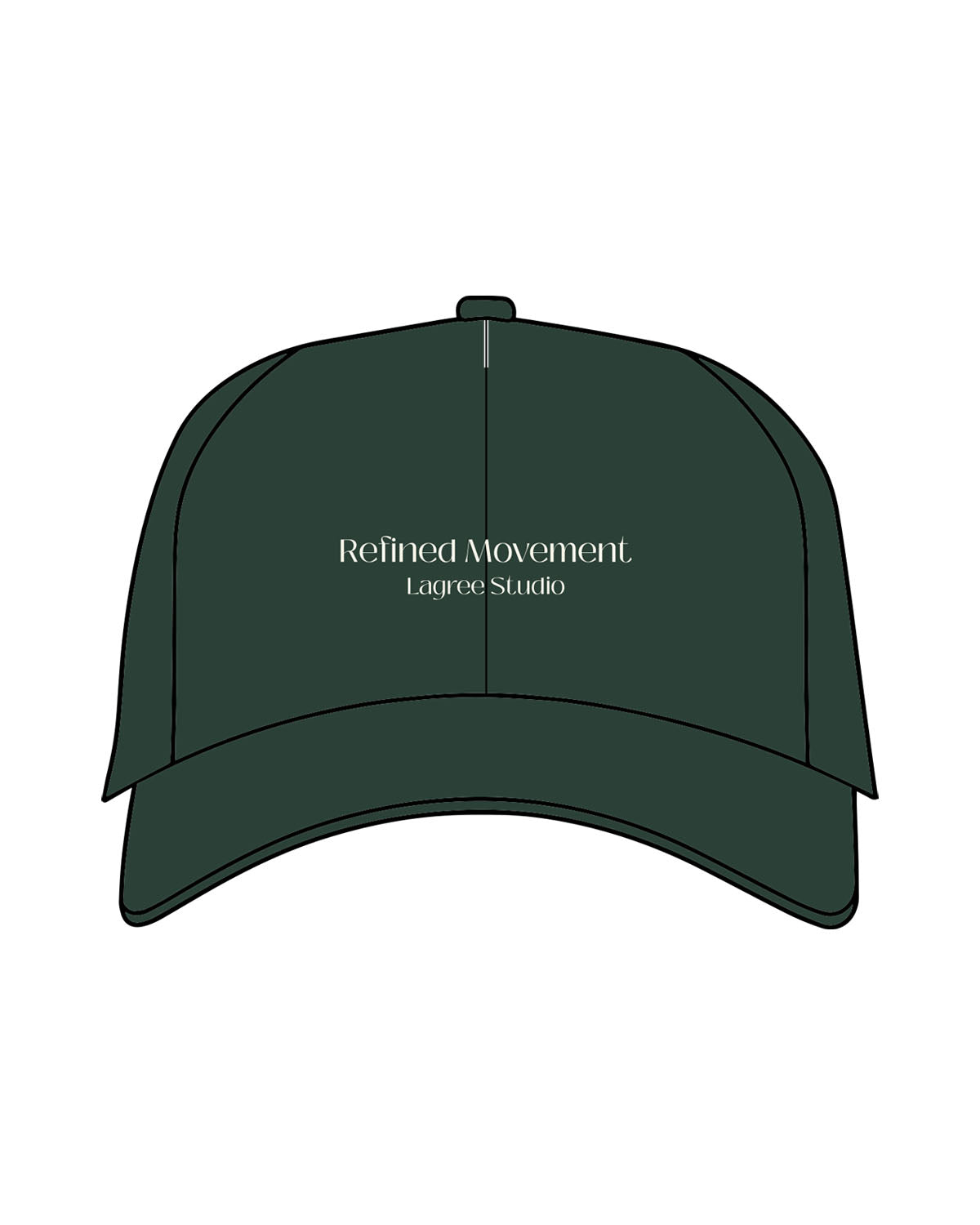 The Dad Hat - Forest - Refined Movement - Center Crown Stacked - EMB - Off White