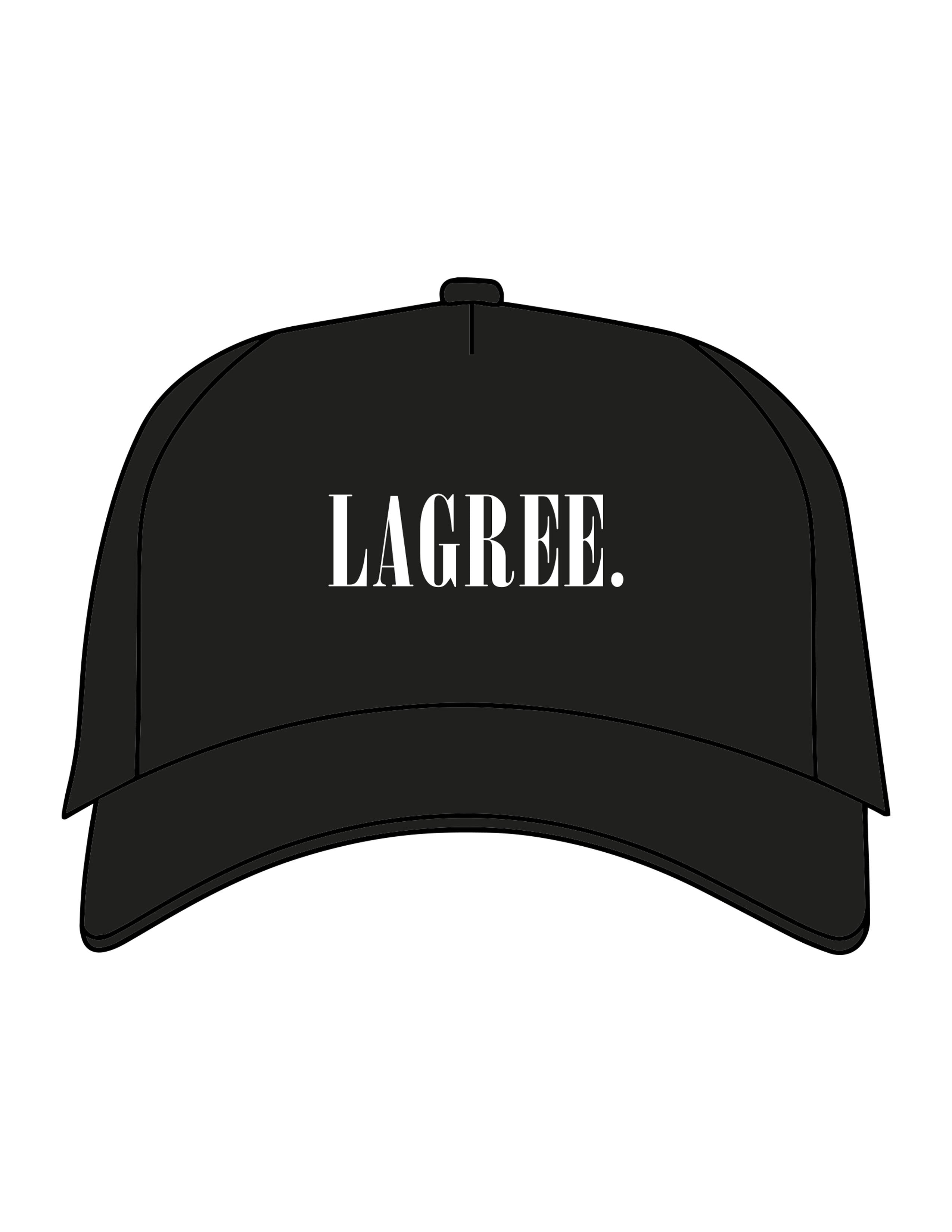 The 5 Panel Trucker Hat - Black - Studio 205 - Center Crown - Printed - White