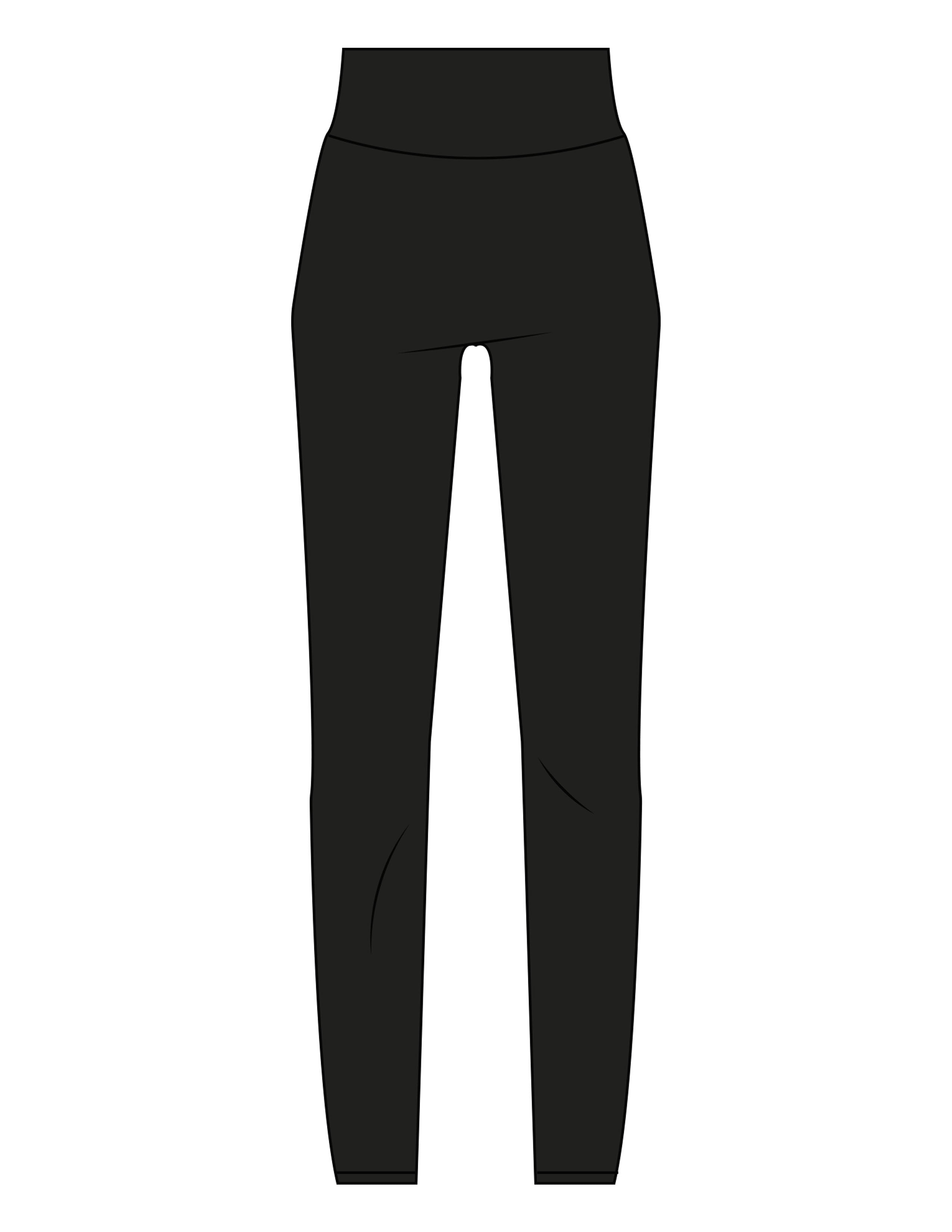 The Basic Legging - Black - RECHARGED PILATES - Back Waistline - Printed - White