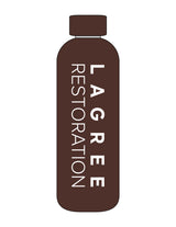 The Water Bottle - Coffee - Lagree Restoration - Center Body Vertical - Printed - White