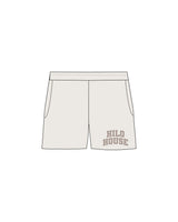 The Mens Sweat Shorts - Bone - HiLo - Left Leg Stacked - Printed - Tone on Tone