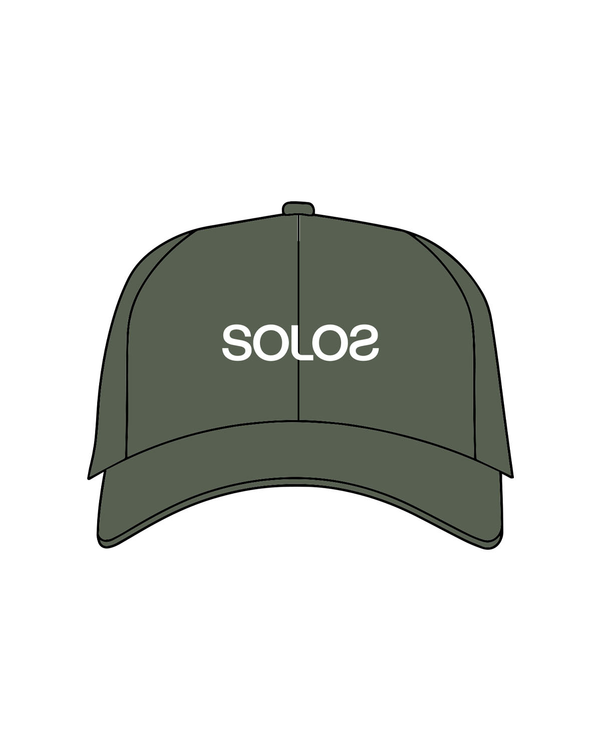 The Dad Hat - Cypress - Solos Pilates - Center "Solos" & Back "S" - White