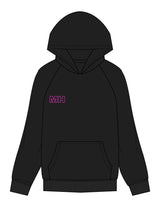 The Womens Hoodie - Black - Mad House - Right Chest & Back Stacked - Printed - Pink