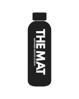 The Water Bottle - Black - MAT - Center Stacked - White - Printed